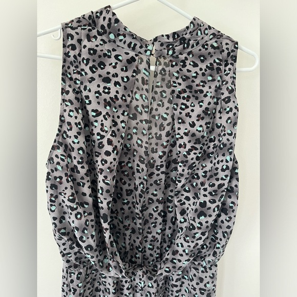 Rebecca Taylor 100% Silk Leopard Print Open Back Dress Size 12 - Picture 10 of 15